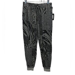 PJ Salvage Drawstring Animal Print Lounge Sleep Jogger Pants - Heather Grey - Sm